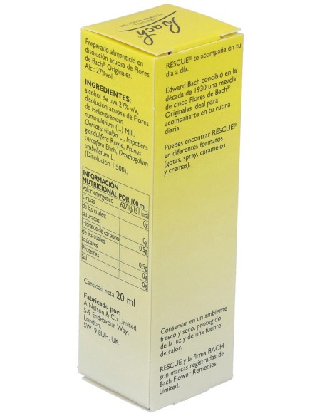Bach Rescue Remedy Original Gotas, 20 Ml