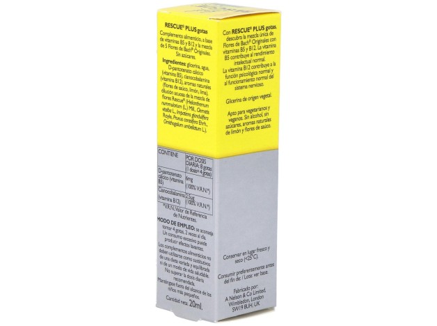 Rescue Plus Gotas Vitaminas 20Ml. Flores Bach