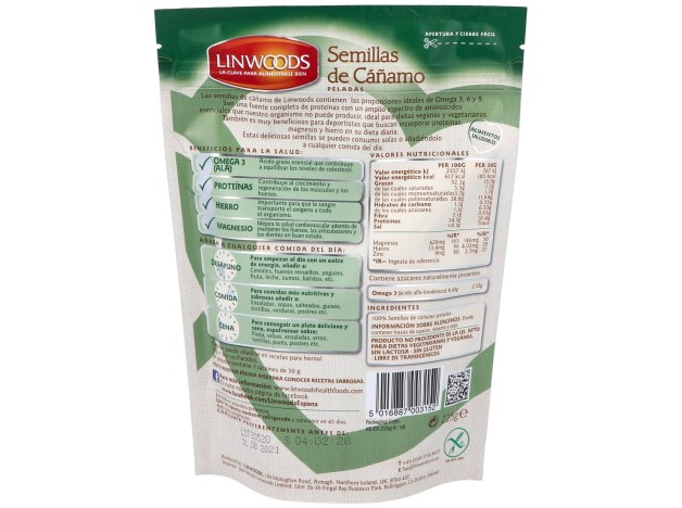 Semillas De Cañamo Peladas 225Gr.