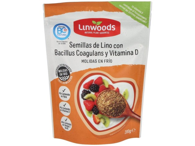 Semillas De Lino Molida Con Bacillus Y Vit D 200Gr