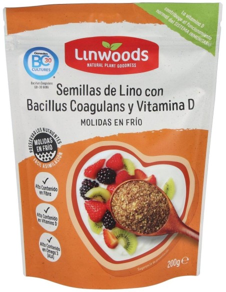 Semillas De Lino Molida Con Bacillus Y Vit D 200Gr