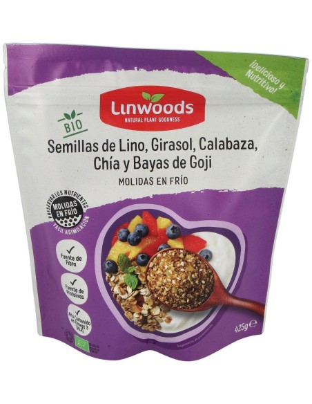 Semillas Lino Calabaza Girasol Chia Goji 425Gr.
