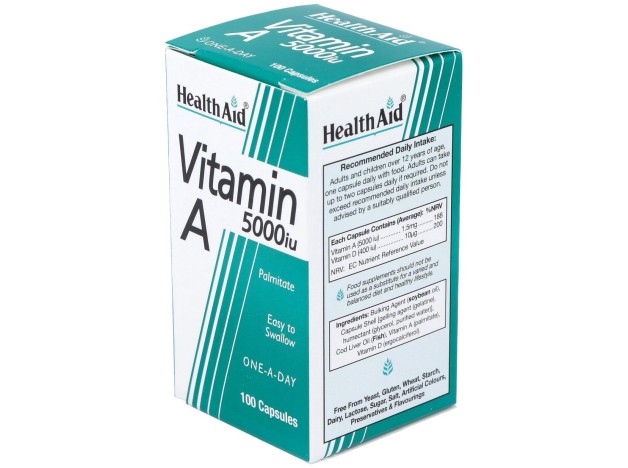 Vit A 5000Ui Con Vit D 400Ui 100Cap. Health Aid