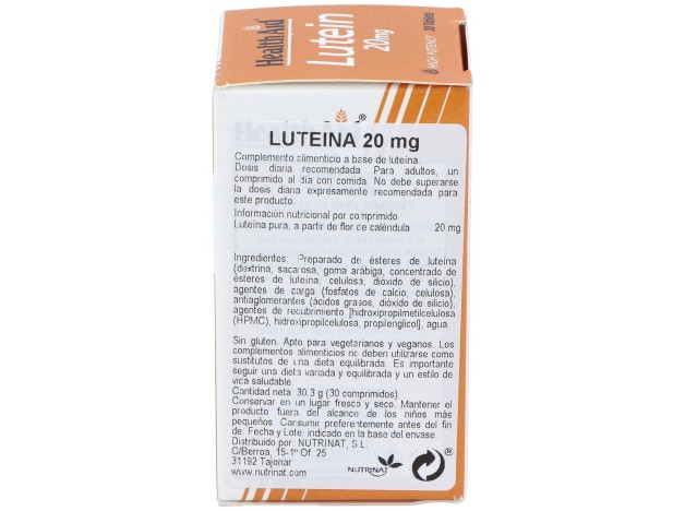 Healthaid Luteina 20Mg 30 Tabletas