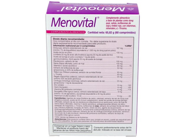 Menovital 60Cap. Health Aid