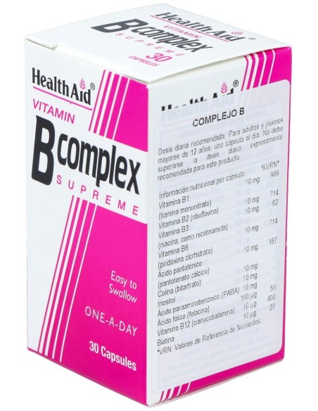Vit B Complex 30Cap. Health Aid