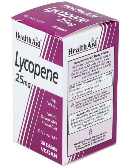 Licopeno 25Mg. 30Comp. Health Aid
