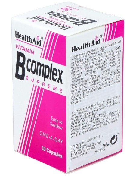 Vit B Complex 30Cap. Health Aid