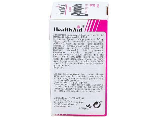 Vit B Complex 30Cap. Health Aid
