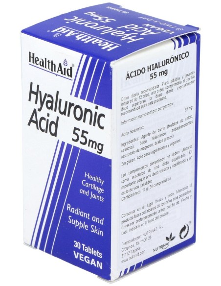 Acido Hialuronico 55Mg. 30Comp. Health Aid