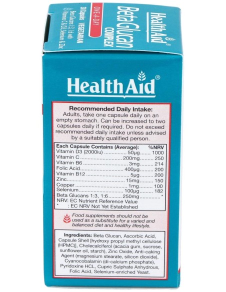Health Aid Betaglucan Complex 30Caps
