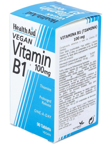 Health Aid Vitamina B1 100Mg 90 Tabletas