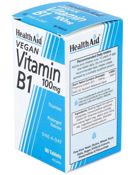 Health Aid Vitamina B1 100Mg 90 Tabletas