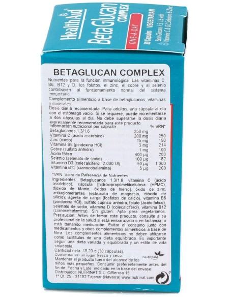 Health Aid Betaglucan Complex 30Caps