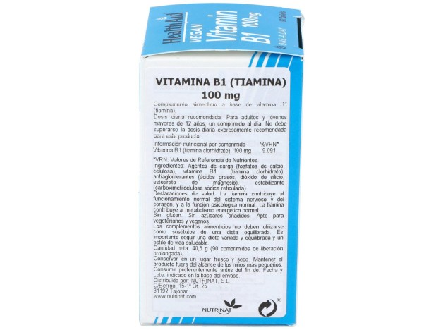 Health Aid Vitamina B1 100Mg 90 Tabletas