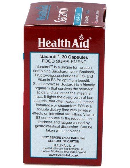 Sacardi (Saccharomyces Boulardii) 30Vcaps.