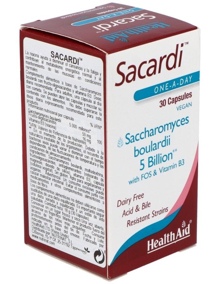 Sacardi (Saccharomyces Boulardii) 30Vcaps.