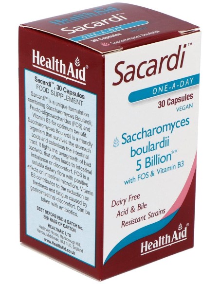 Sacardi (Saccharomyces Boulardii) 30Vcaps.