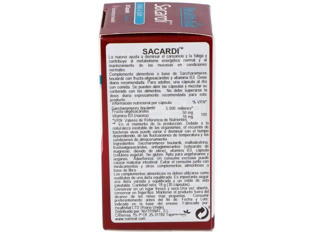 Sacardi (Saccharomyces Boulardii) 30Vcaps.