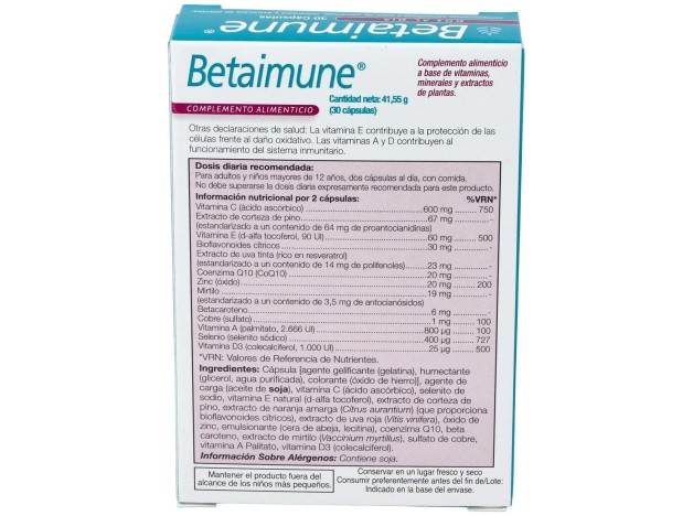 Betainmune Antioxidant Fr 30Cap. Health Aid