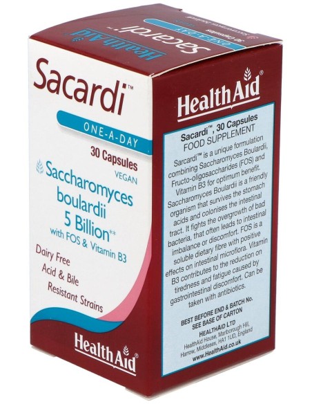 Sacardi (Saccharomyces Boulardii) 30Vcaps.