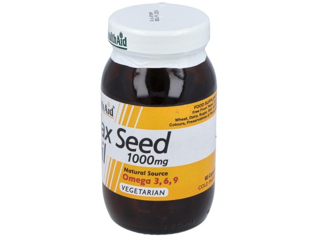 Aceite De Linaza Flaxseed Oil 60Cap. Health Aid