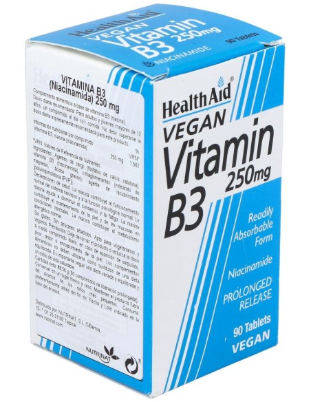 Healthaid Vitamina B3 (Niacinamida) 250Mg 90Comp