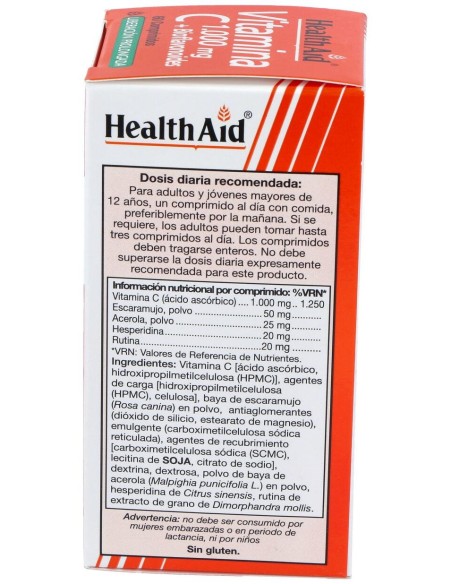 Vit C + Bioflavonoides 60Comp. Health Aid
