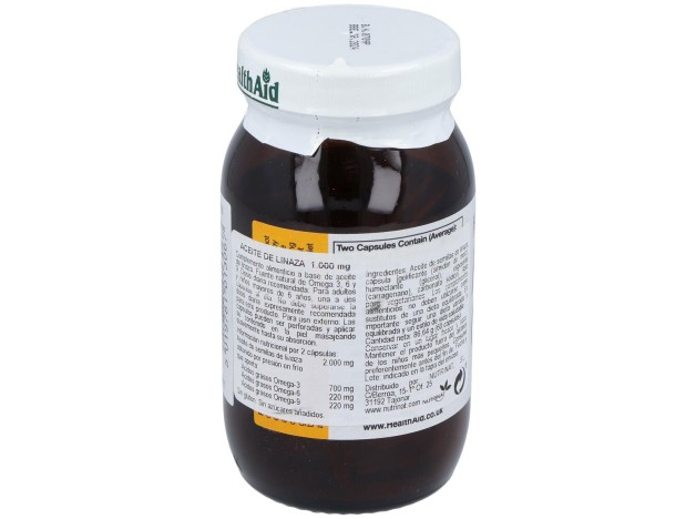 Aceite De Linaza Flaxseed Oil 60Cap. Health Aid