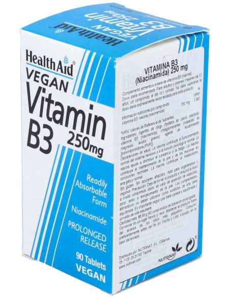 Healthaid Vitamina B3 (Niacinamida) 250Mg 90Comp