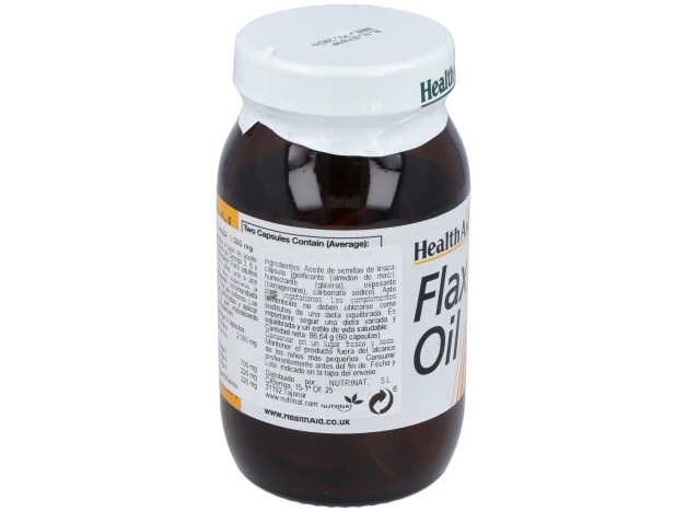 Aceite De Linaza Flaxseed Oil 60Cap. Health Aid
