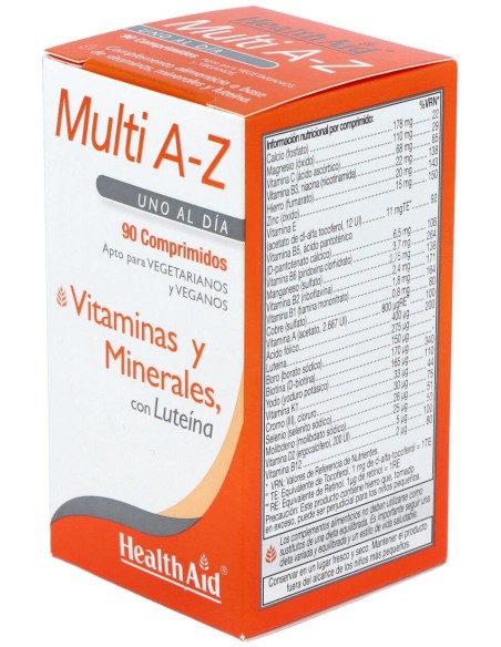 Multivit %26 Minerals A To Z 90Comp. Health Aid