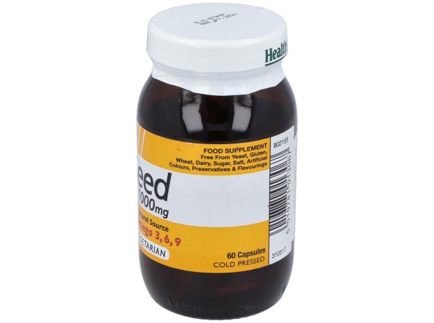 Aceite De Linaza Flaxseed Oil 60Cap. Health Aid
