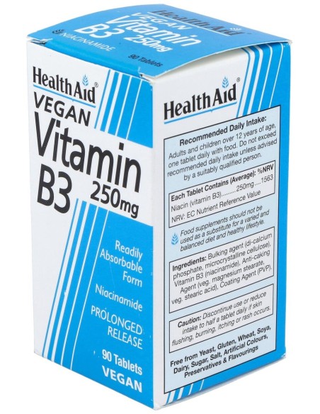 Healthaid Vitamina B3 (Niacinamida) 250Mg 90Comp