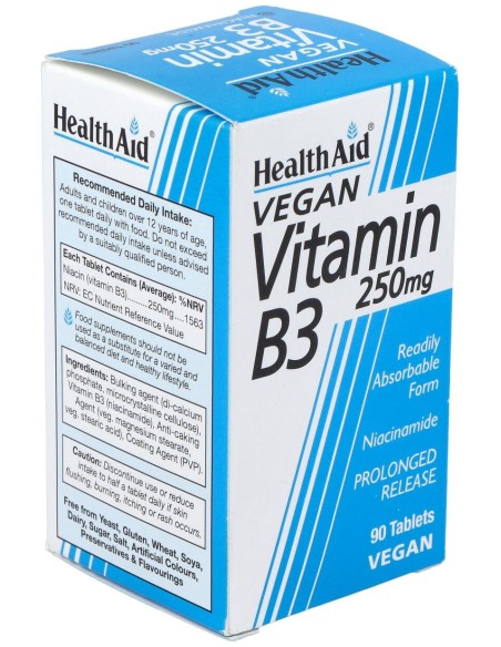 Healthaid Vitamina B3 (Niacinamida) 250Mg 90Comp
