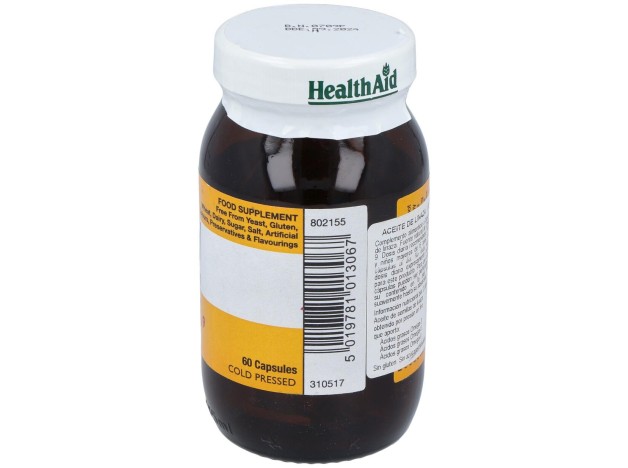 Aceite De Linaza Flaxseed Oil 60Cap. Health Aid