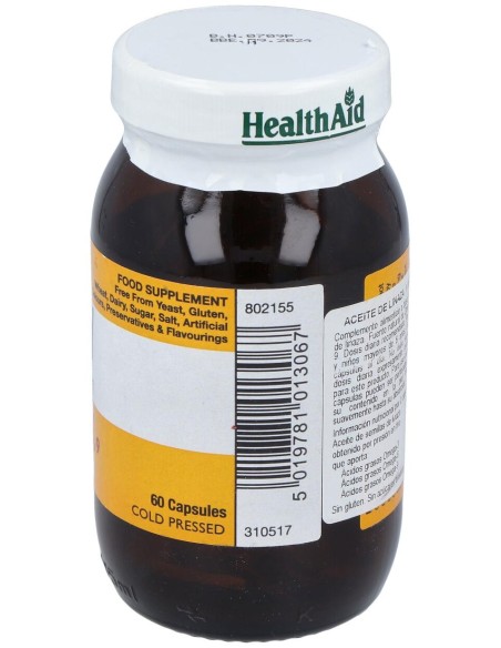 Aceite De Linaza Flaxseed Oil 60Cap. Health Aid