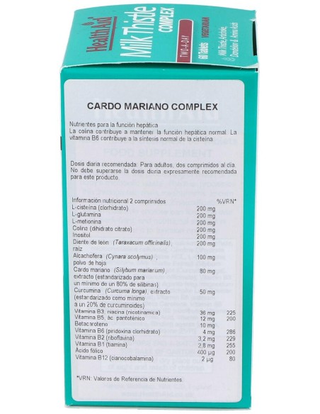 Health Aid Milk Thistle Complex Cardo Mariano