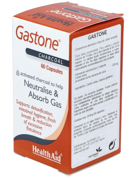 Gastone (Carbon Puro) 260Mg. 60Cap. Health Aid