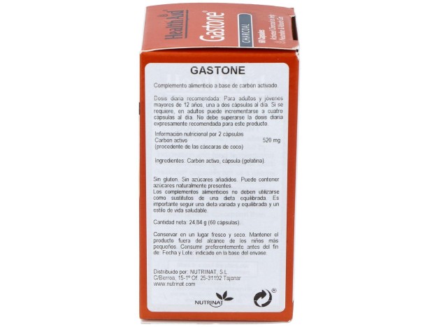 Gastone (Carbon Puro) 260Mg. 60Cap. Health Aid