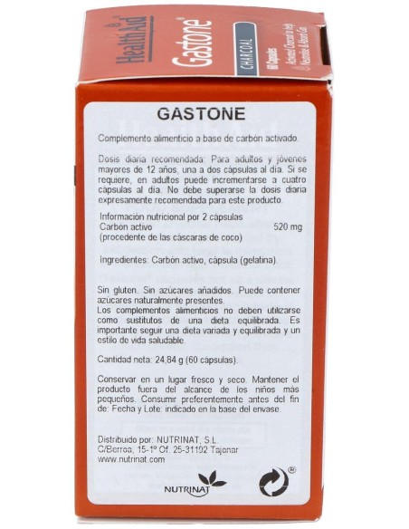 Gastone (Carbon Puro) 260Mg. 60Cap. Health Aid