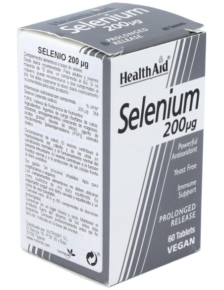Healthaid Selenio 200 Gr 60 Comprimidos