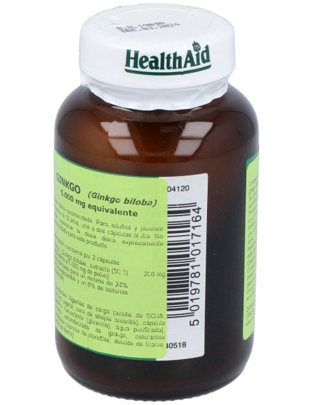 Ginkgo Hoja Ext.Estand. 30Cap. Health Aid