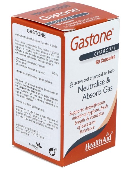 Gastone (Carbon Puro) 260Mg. 60Cap. Health Aid