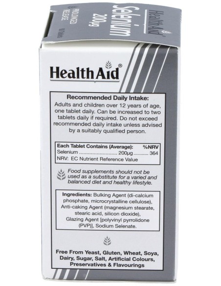 Healthaid Selenio 200 Gr 60 Comprimidos