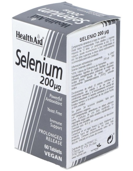 Healthaid Selenio 200 Gr 60 Comprimidos