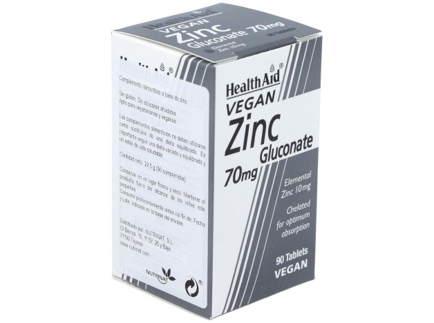 Healthaid Gluconato De Zinc 70 Mg 90 Comprimidos