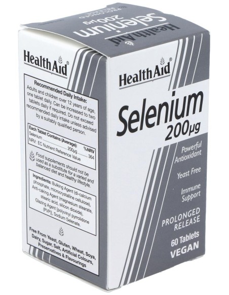 Healthaid Selenio 200 Gr 60 Comprimidos