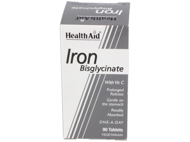 Hierro Bisglycinate Iron+Vit.C 90Comp. Health Aid