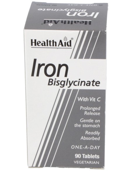 Hierro Bisglycinate Iron+Vit.C 90Comp. Health Aid